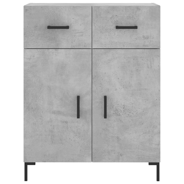 skænk 69,5x34x90 cm konstrueret træ betongrå