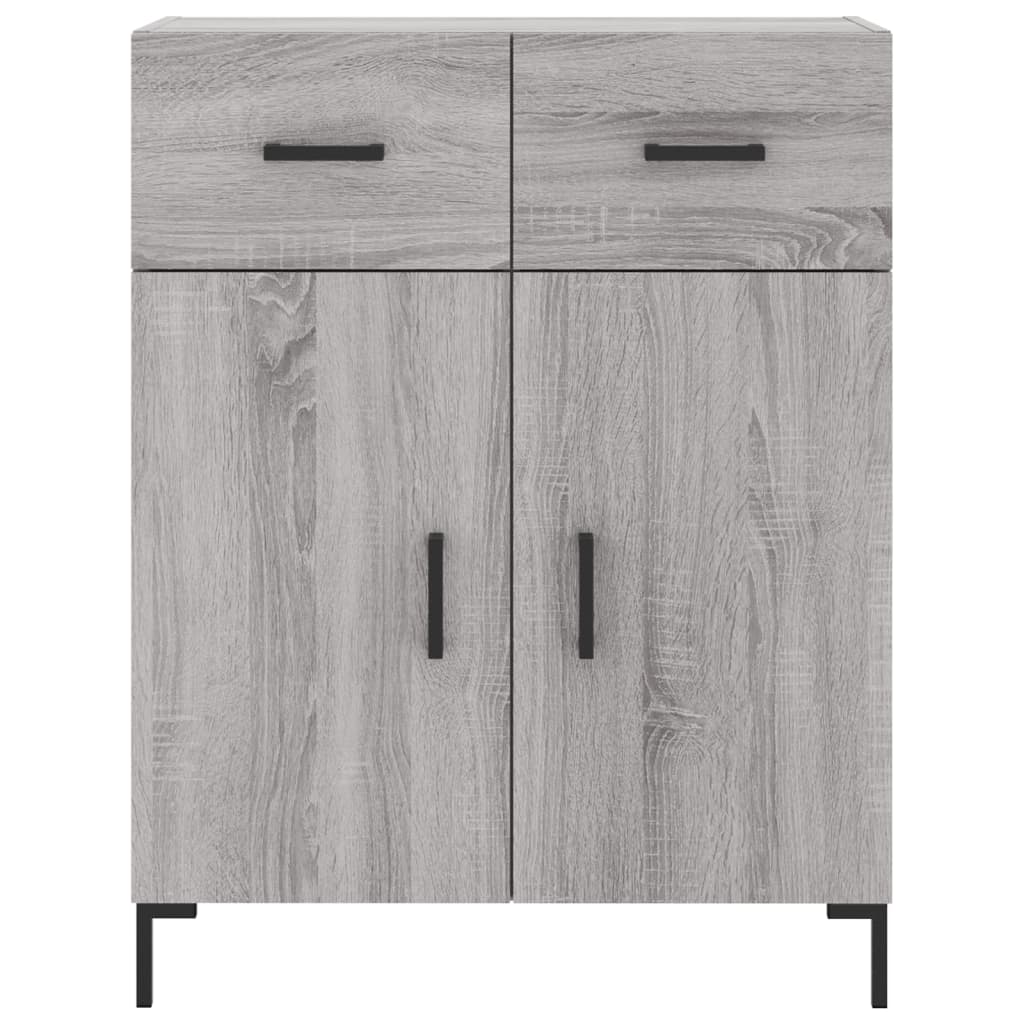 skænk 69,5x34x90 cm konstrueret træ grå sonoma-eg