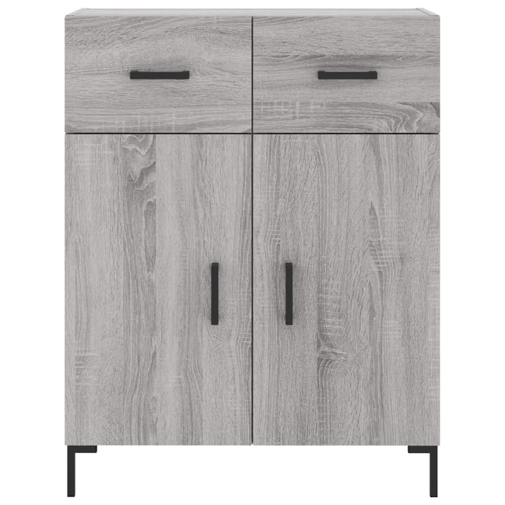 skænk 69,5x34x90 cm konstrueret træ grå sonoma-eg