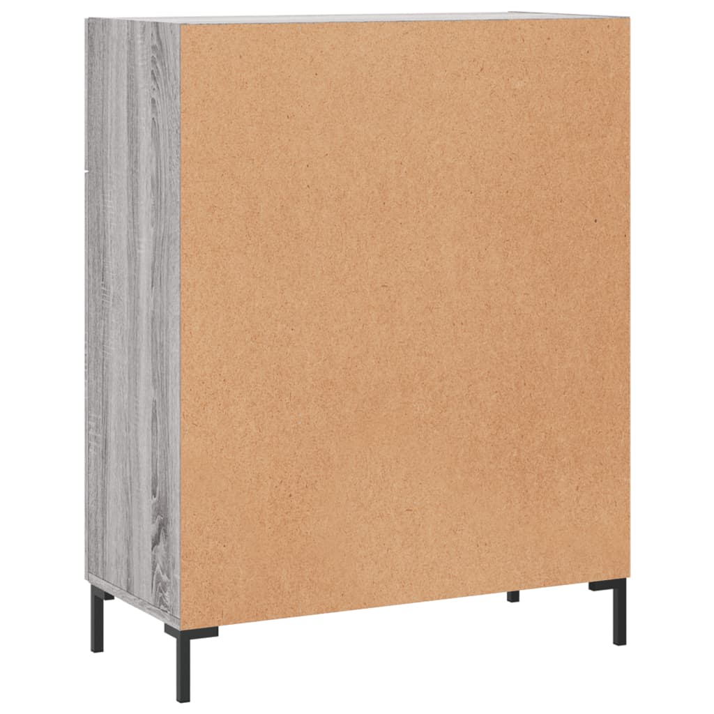 skænk 69,5x34x90 cm konstrueret træ grå sonoma-eg