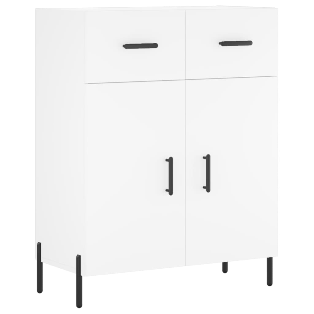 skænk 69,5x34x90 cm konstrueret træ hvid