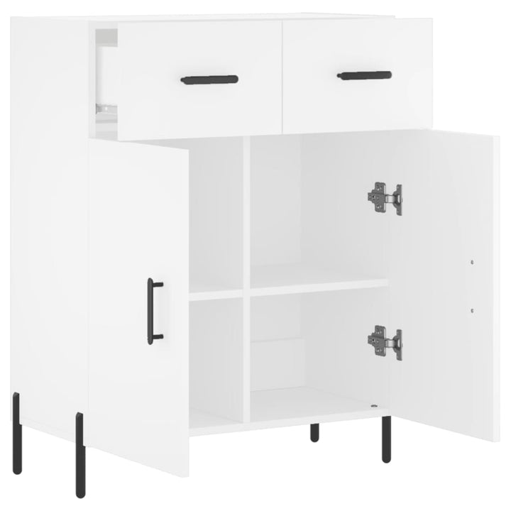 skænk 69,5x34x90 cm konstrueret træ hvid