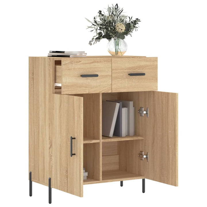 skænk 69,5x34x90 cm konstrueret træ sonoma-eg