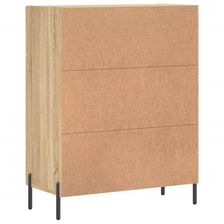 skænk 69,5x34x90 cm konstrueret træ sonoma-eg