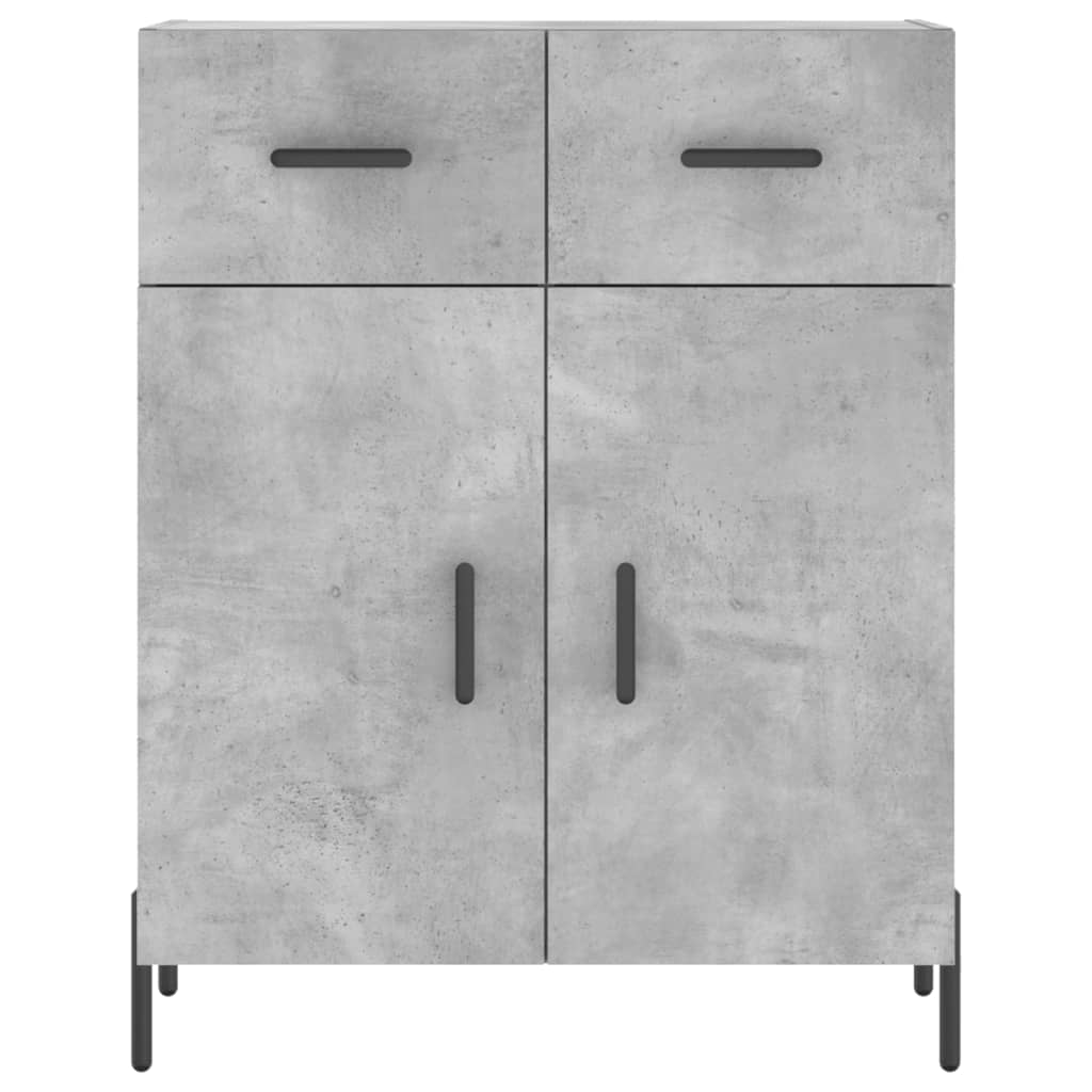 skænk 69,5x34x90 cm konstrueret træ betongrå