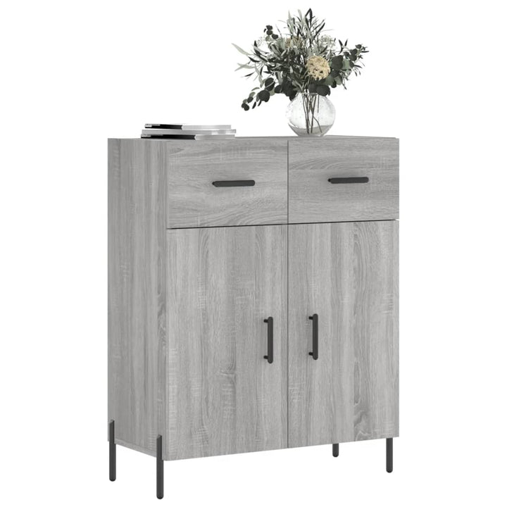 skænk 69,5x34x90 cm konstrueret træ grå sonoma-eg