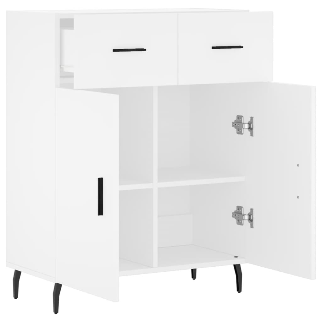 skænk 69,5x34x90 cm konstrueret træ hvid