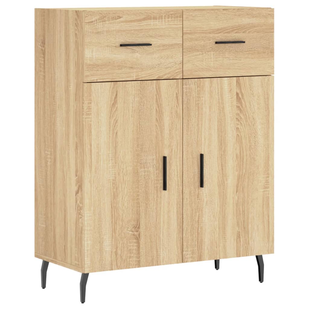 skænk 69,5x34x90 cm konstrueret træ sonoma-eg