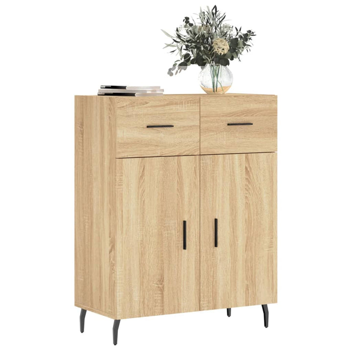 skænk 69,5x34x90 cm konstrueret træ sonoma-eg