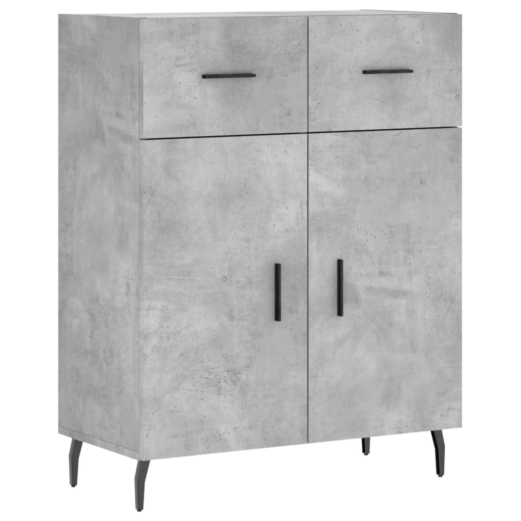 skænk 69,5x34x90 cm konstrueret træ betongrå