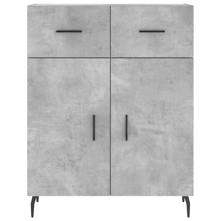 skænk 69,5x34x90 cm konstrueret træ betongrå