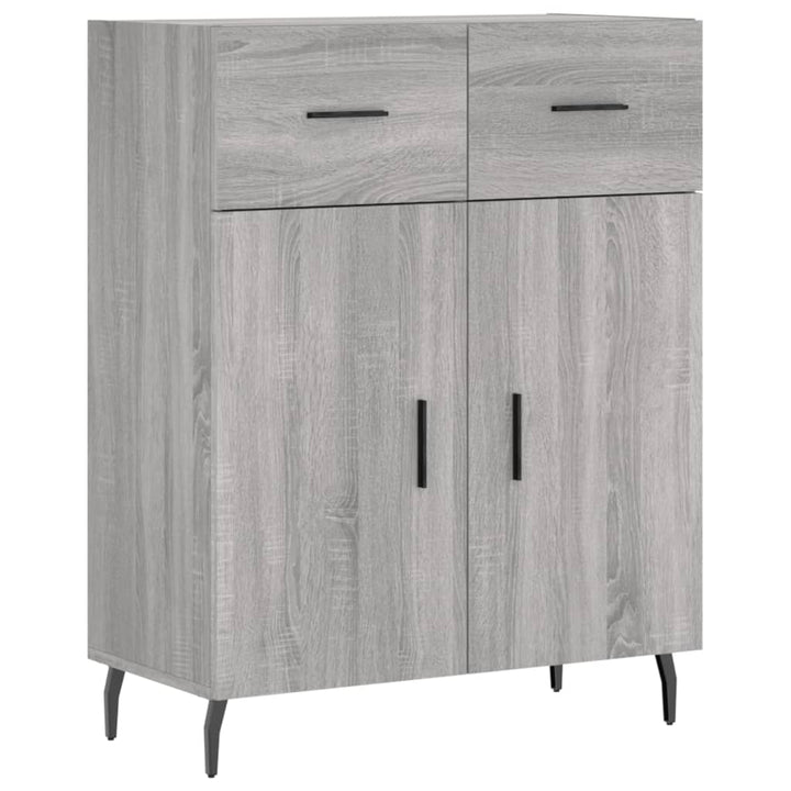skænk 69,5x34x90 cm konstrueret træ grå sonoma-eg