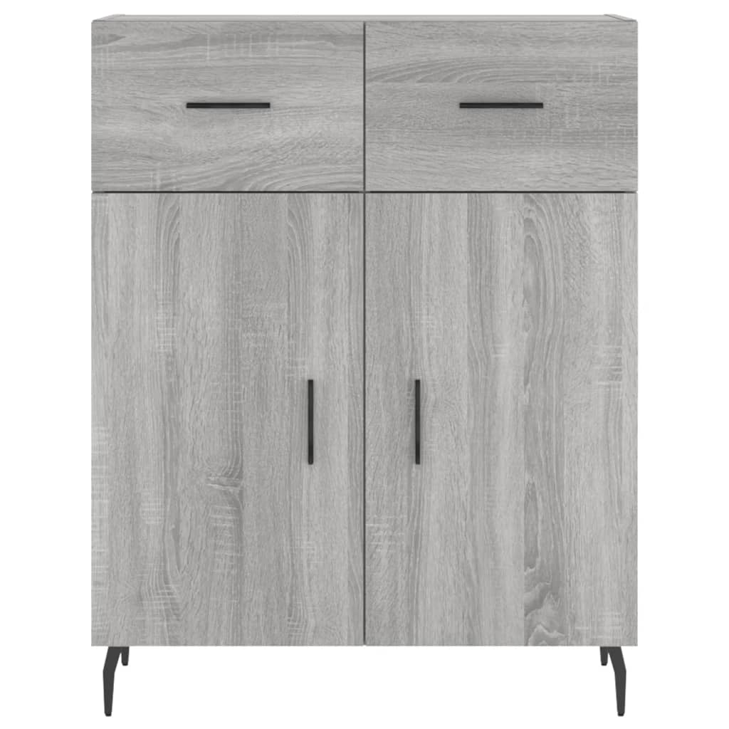 skænk 69,5x34x90 cm konstrueret træ grå sonoma-eg