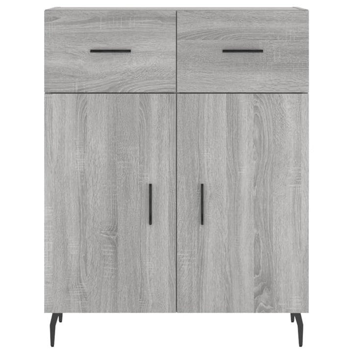 skænk 69,5x34x90 cm konstrueret træ grå sonoma-eg
