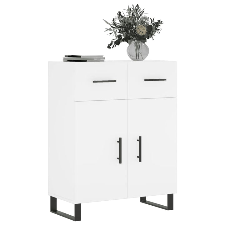 skænk 69,5x34x90 cm konstrueret træ hvid