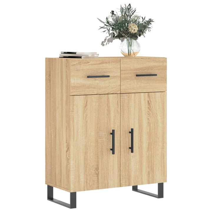 skænk 69,5x34x90 cm konstrueret træ sonoma-eg