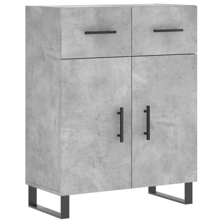 skænk 69,5x34x90 cm konstrueret træ betongrå
