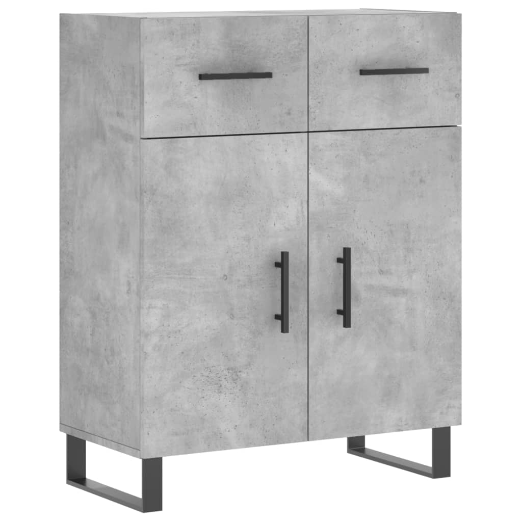skænk 69,5x34x90 cm konstrueret træ betongrå