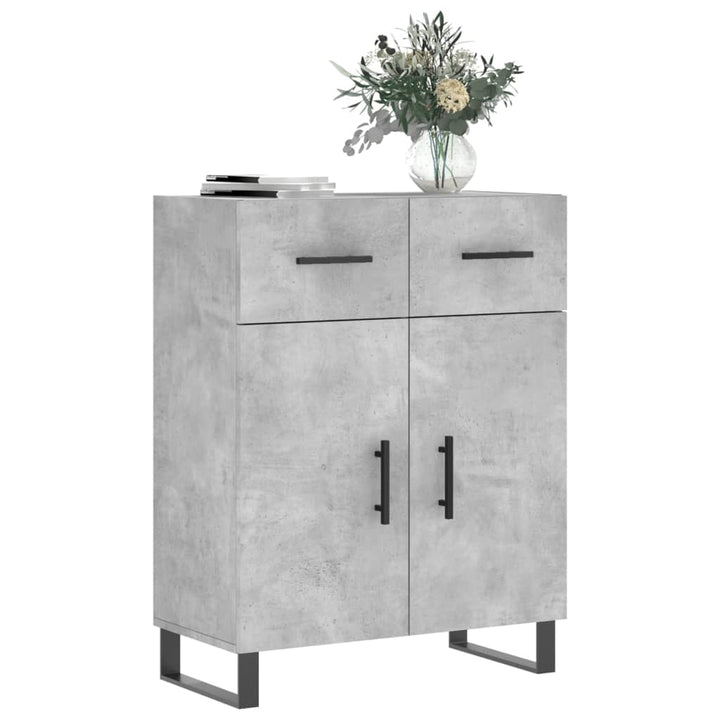 skænk 69,5x34x90 cm konstrueret træ betongrå