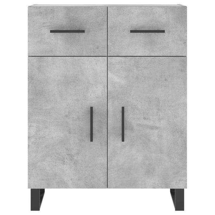 skænk 69,5x34x90 cm konstrueret træ betongrå