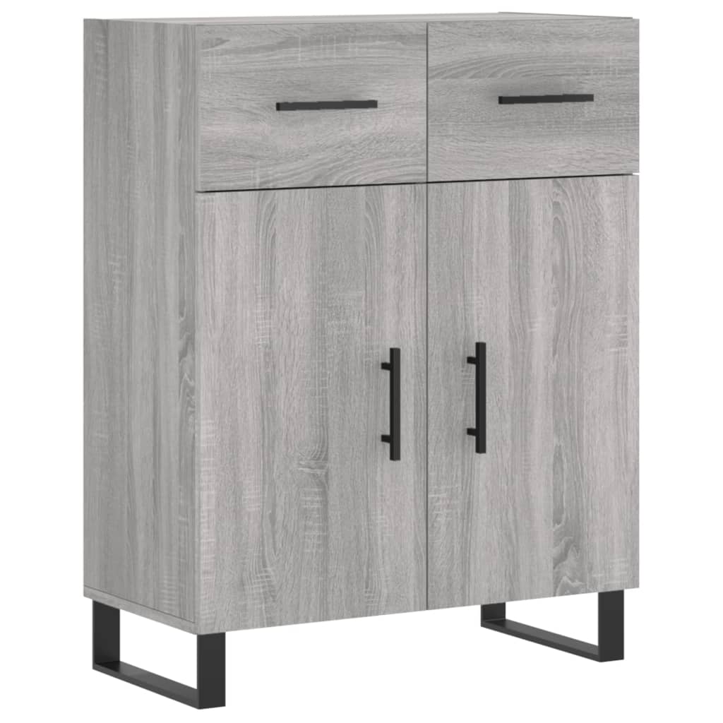 skænk 69,5x34x90 cm konstrueret træ grå sonoma-eg