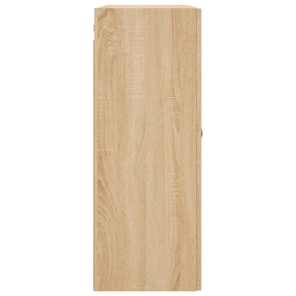 væghængt skab 69,5x34x90 cm konstrueret træ sonoma-eg