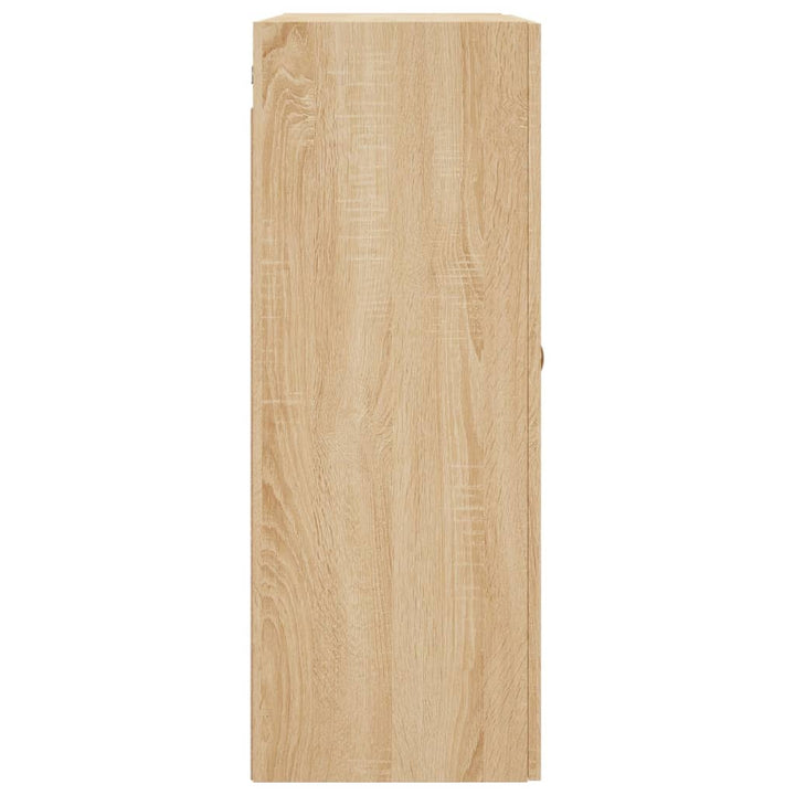 væghængt skab 69,5x34x90 cm konstrueret træ sonoma-eg