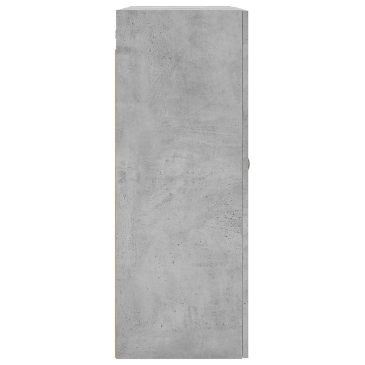 væghængt skab 69,5x34x90 cm konstrueret træ betongrå