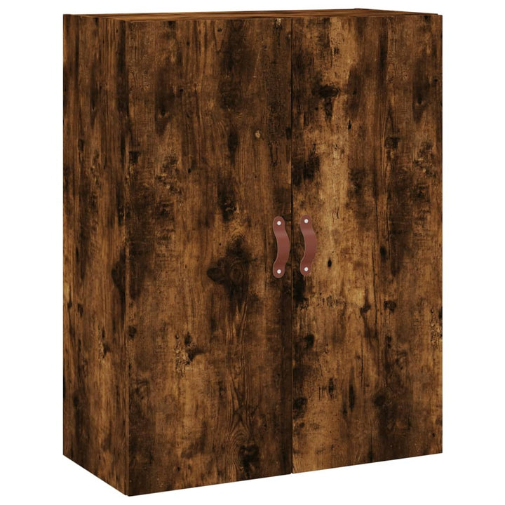 væghængt skab 69,5x34x90 cm konstrueret træ røget sonoma-eg
