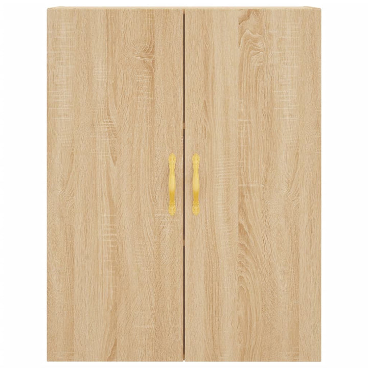 væghængt skab 69,5x34x90 cm konstrueret træ sonoma-eg