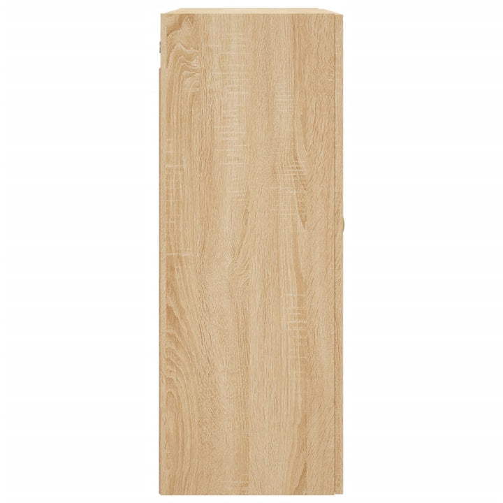 væghængt skab 69,5x34x90 cm konstrueret træ sonoma-eg