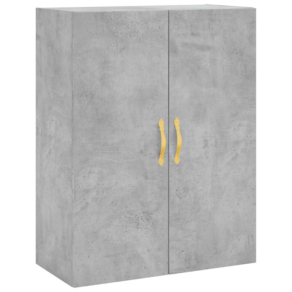 væghængt skab 69,5x34x90 cm konstrueret træ betongrå