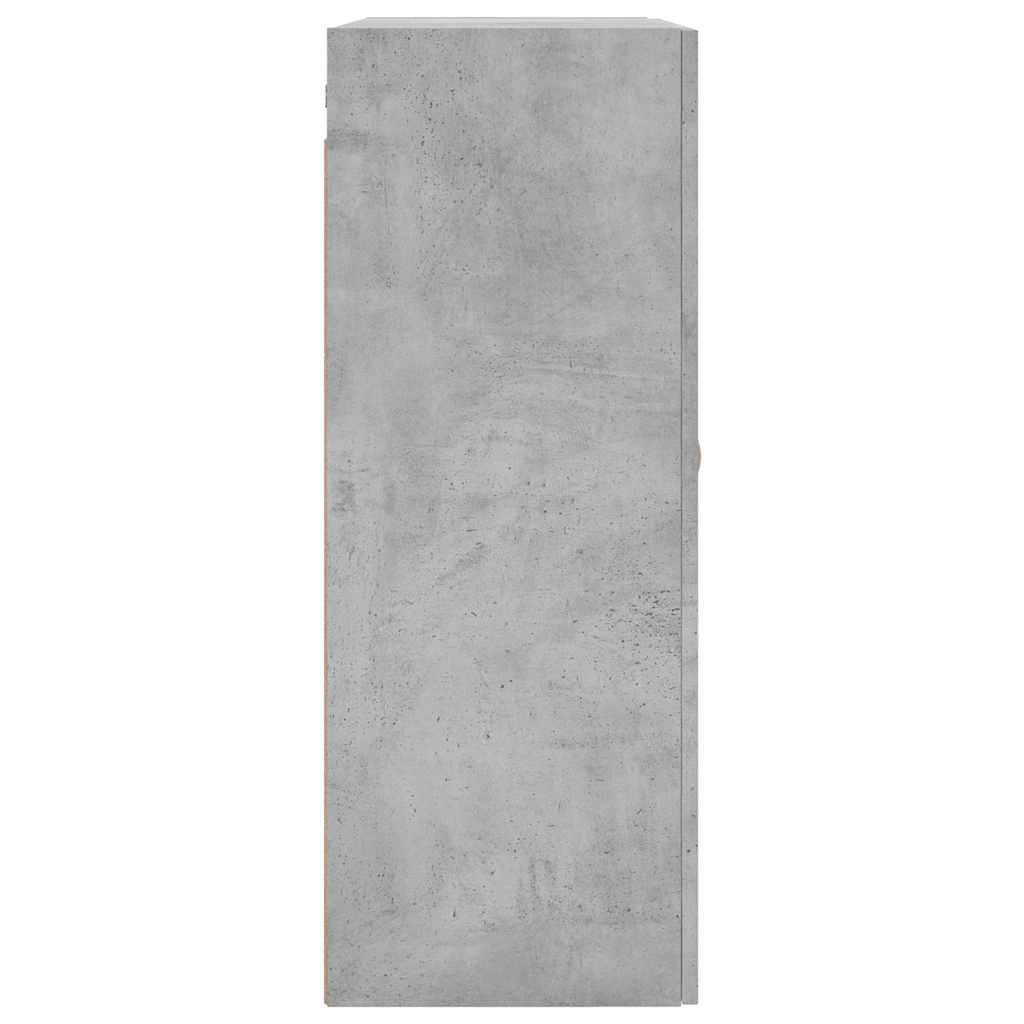 væghængt skab 69,5x34x90 cm konstrueret træ betongrå