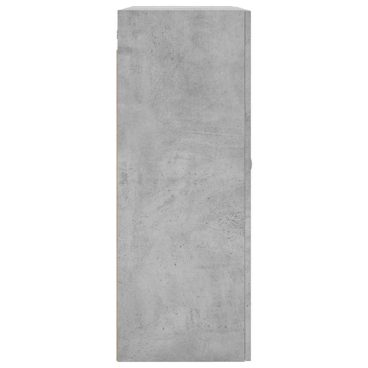 væghængt skab 69,5x34x90 cm konstrueret træ betongrå