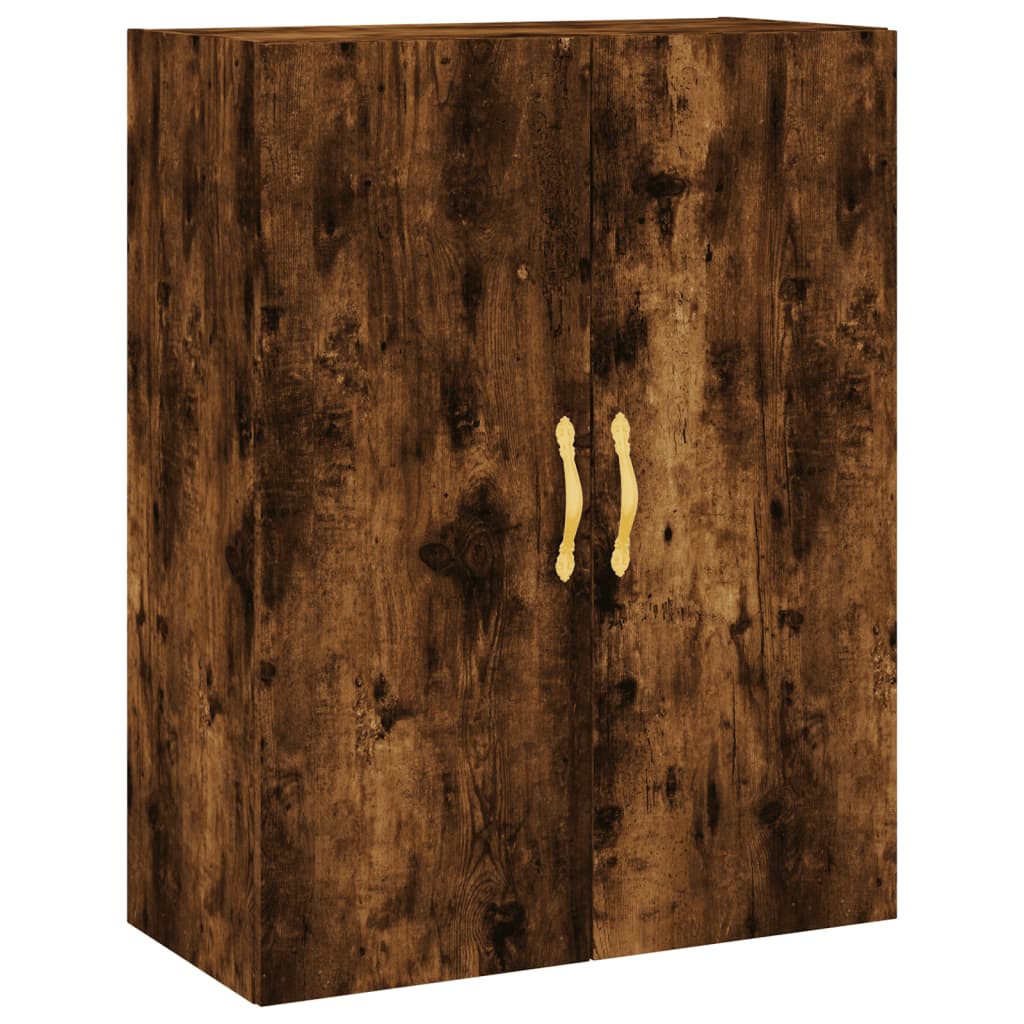 væghængt skab 69,5x34x90 cm konstrueret træ røget sonoma-eg