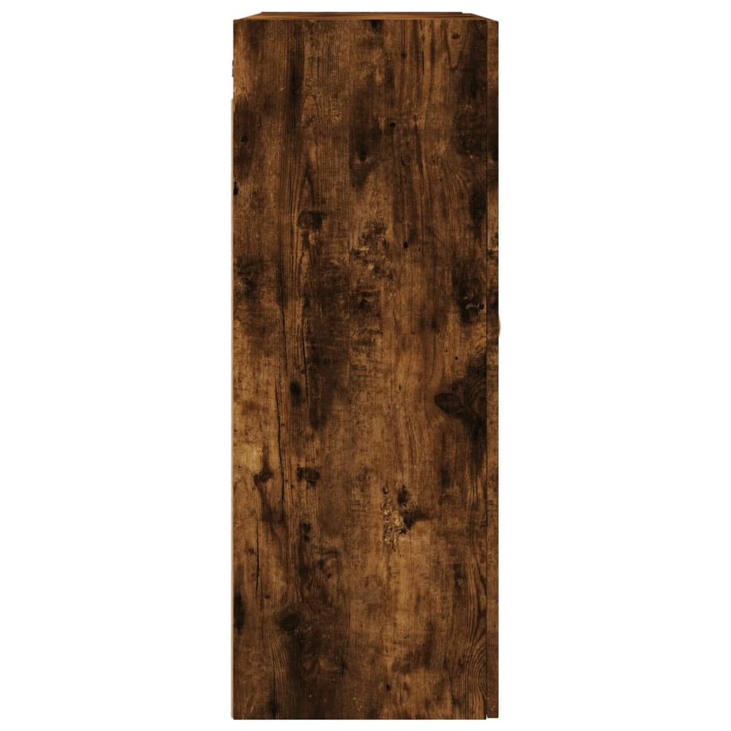 væghængt skab 69,5x34x90 cm konstrueret træ røget sonoma-eg