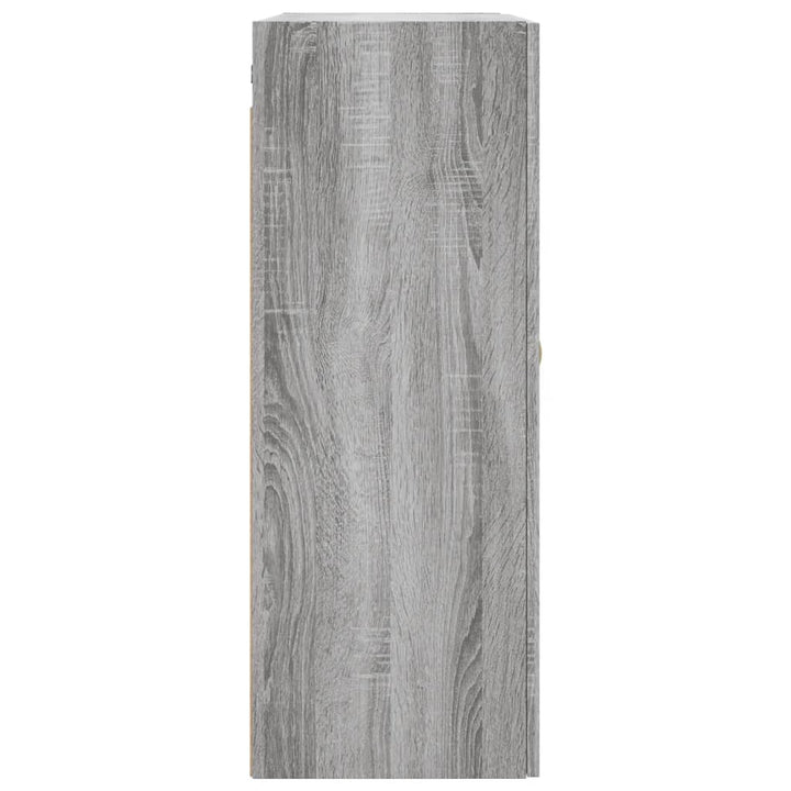 væghængt skab 69,5x34x90 cm konstrueret træ grå sonoma-eg
