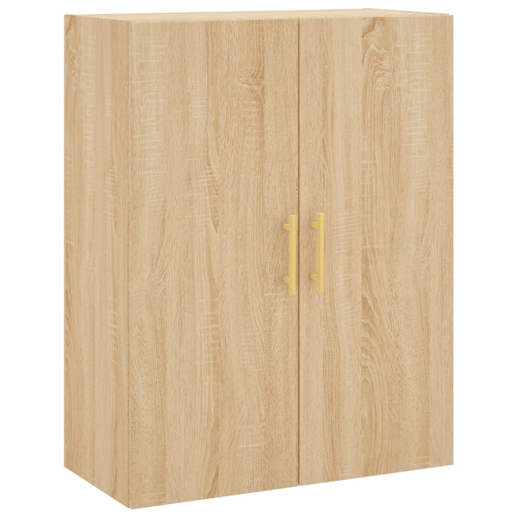 væghængt skab 69,5x34x90 cm konstrueret træ sonoma-eg