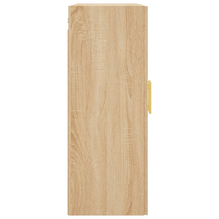 væghængt skab 69,5x34x90 cm konstrueret træ sonoma-eg