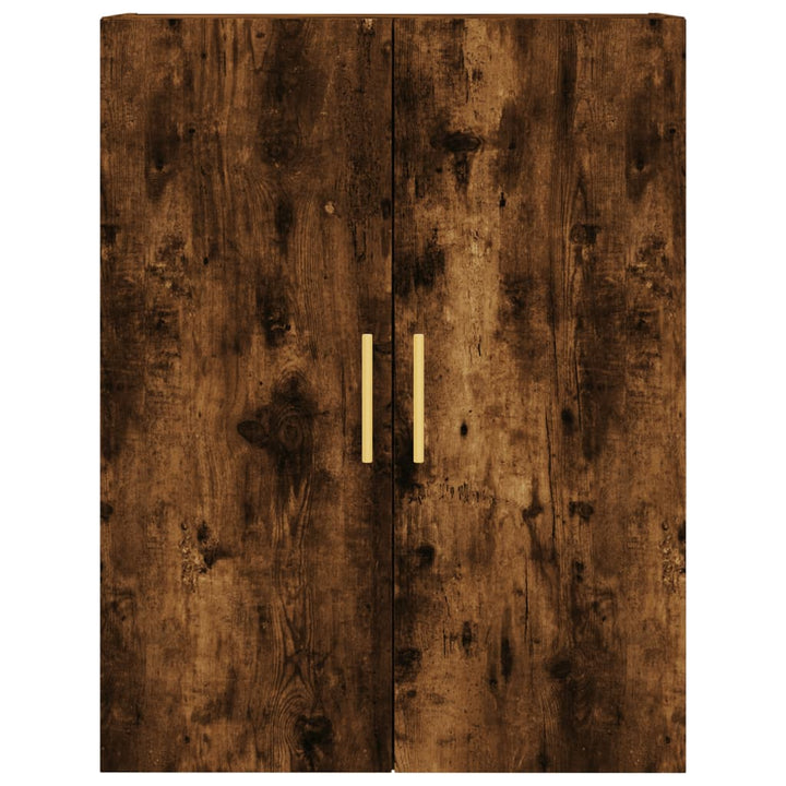 væghængt skab 69,5x34x90 cm konstrueret træ røget sonoma-eg