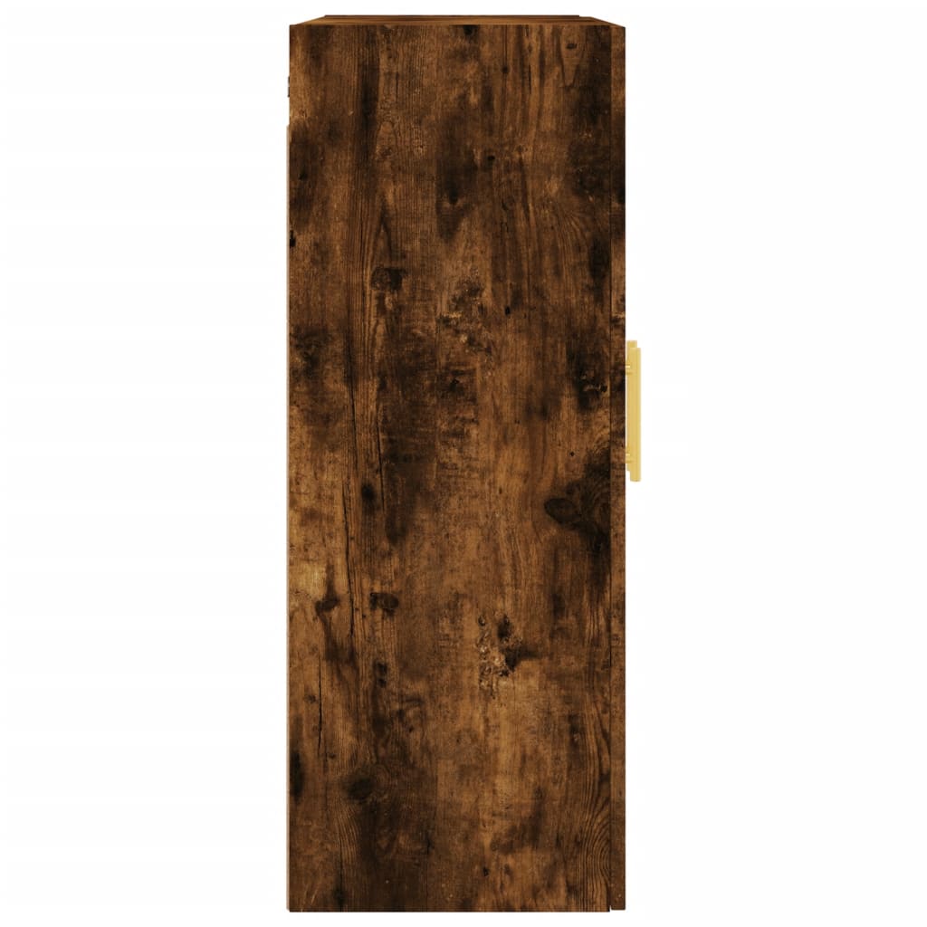 væghængt skab 69,5x34x90 cm konstrueret træ røget sonoma-eg