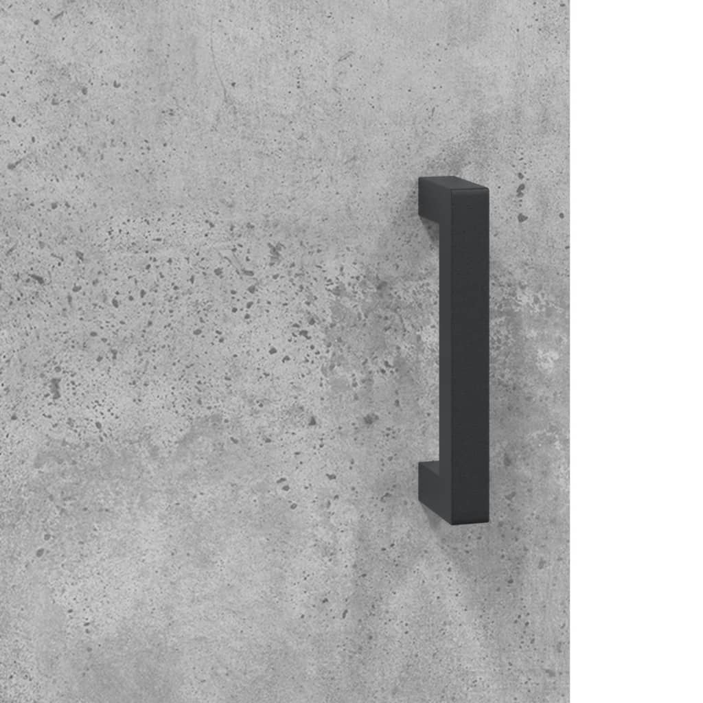 væghængt skab 69,5x34x90 cm konstrueret træ betongrå