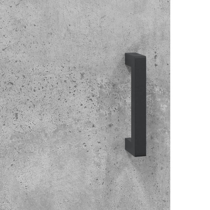 væghængt skab 69,5x34x90 cm konstrueret træ betongrå