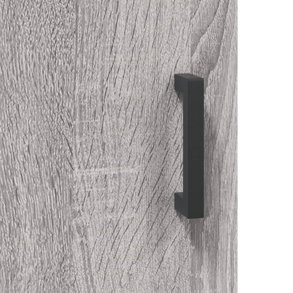 væghængt skab 69,5x34x90 cm konstrueret træ grå sonoma-eg