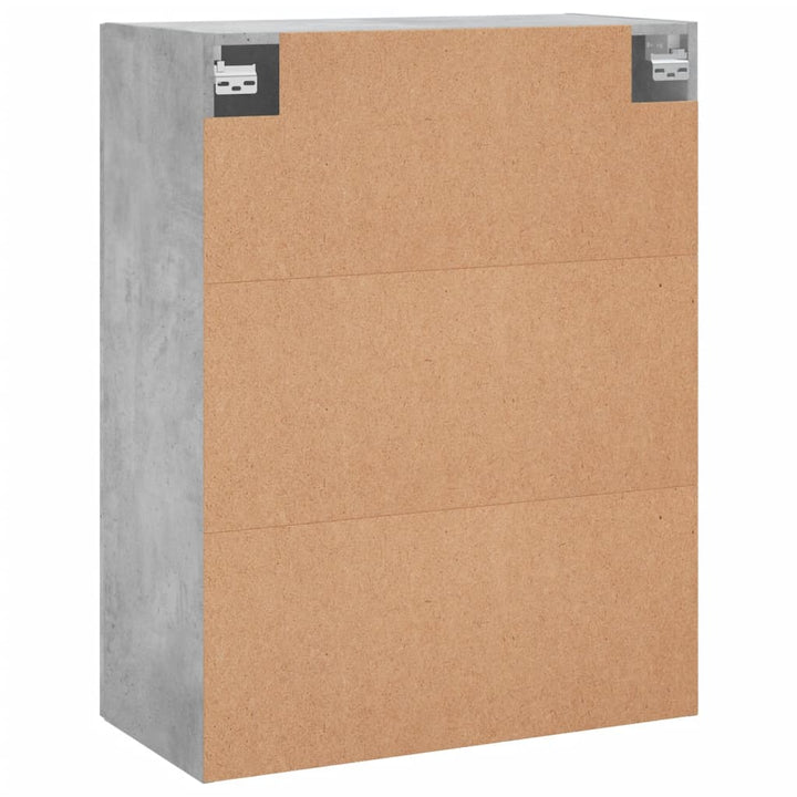 væghængt skab 69,5x34x90 cm konstrueret træ betongrå