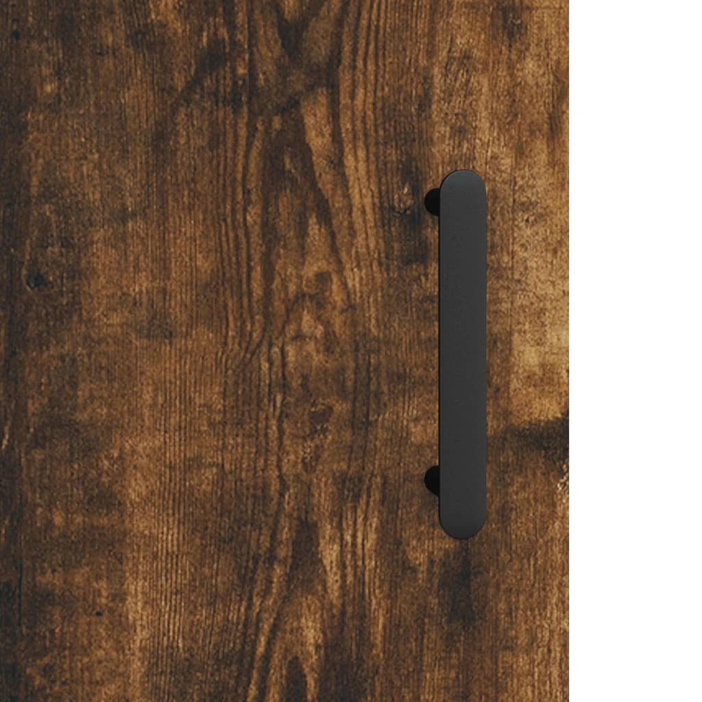 væghængt skab 69,5x34x90 cm konstrueret træ røget sonoma-eg