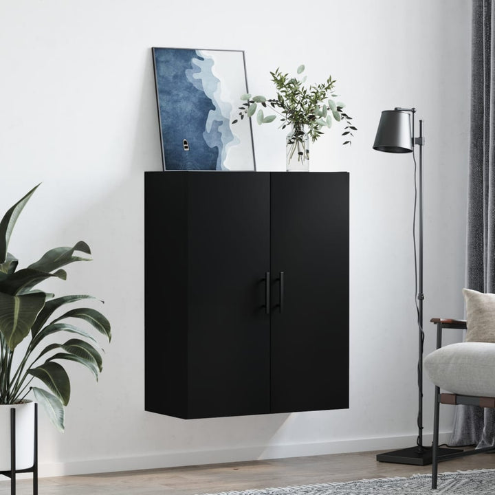 væghængt skab 69,5x34x90 cm sort