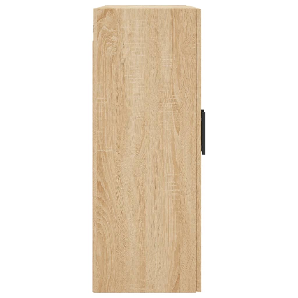 væghængt skab 69,5x34x90 cm konstrueret træ sonoma-eg