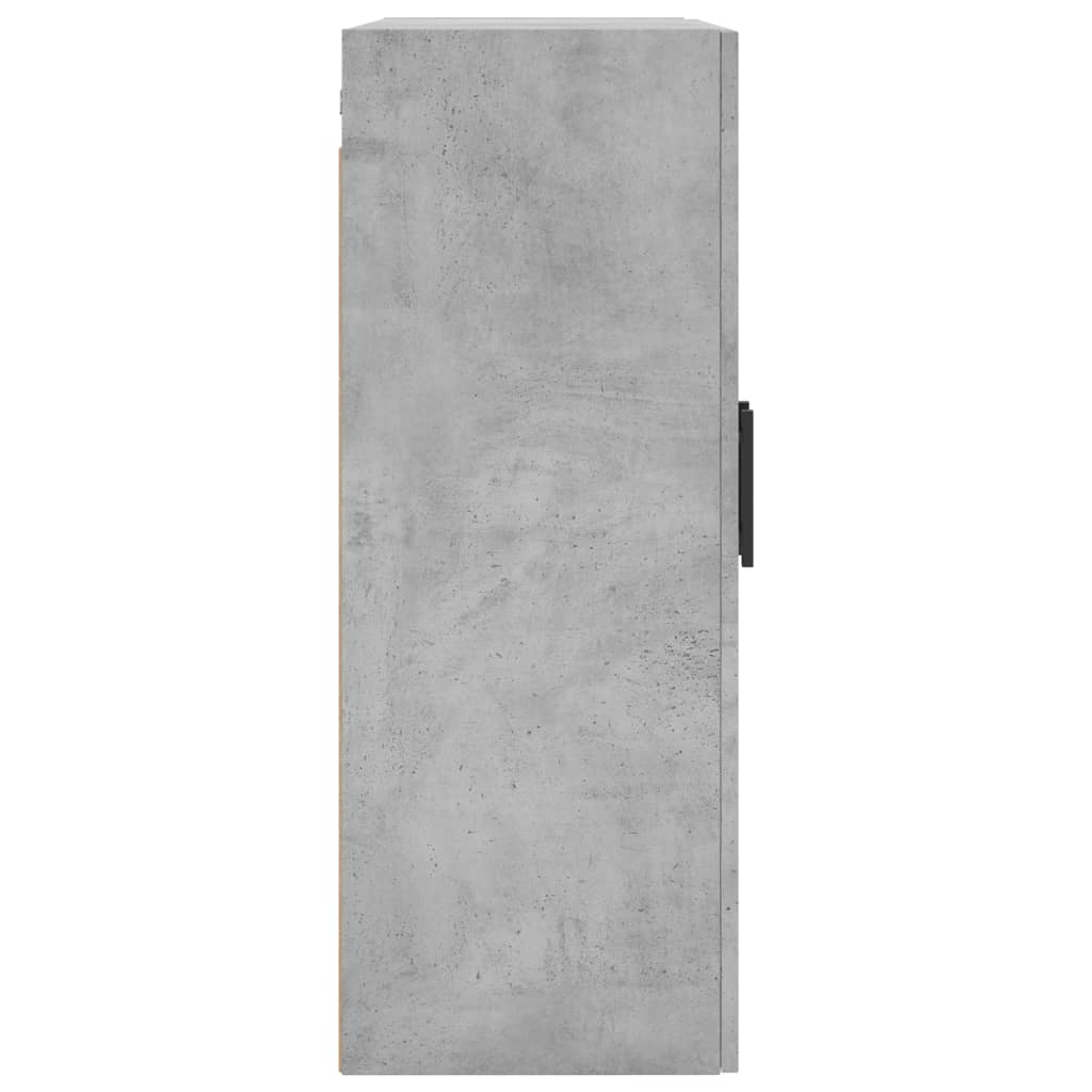væghængt skab 69,5x34x90 cm konstrueret træ betongrå