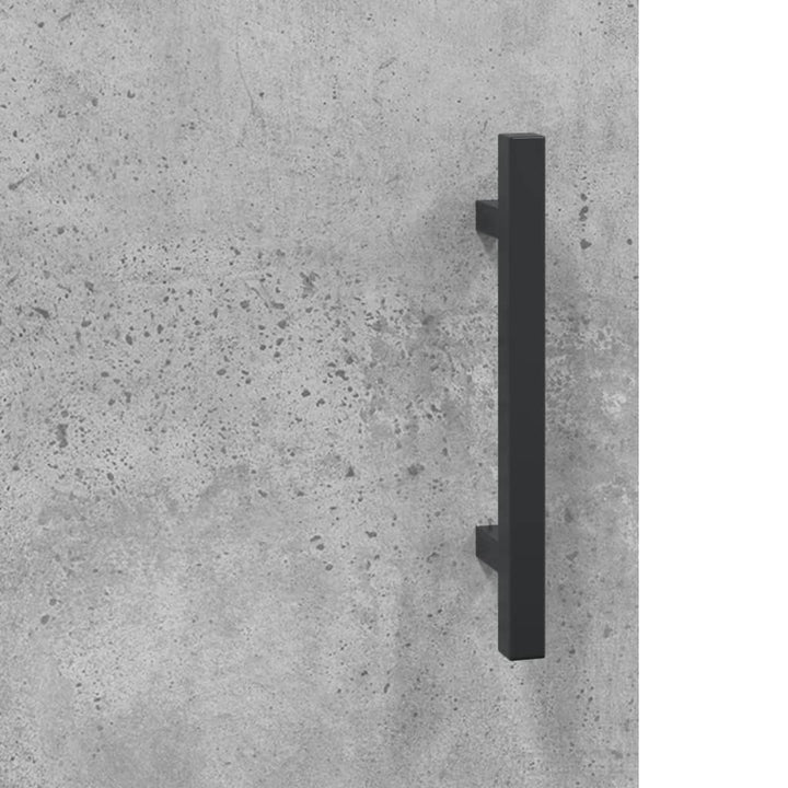 væghængt skab 69,5x34x90 cm konstrueret træ betongrå